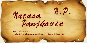 Nataša Panjković vizit kartica